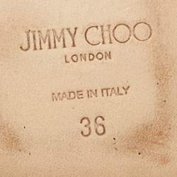 Pre Owned Jimmy Choo Gaia Size 36 Pink Satin Mary Jane Buckle Pumps    