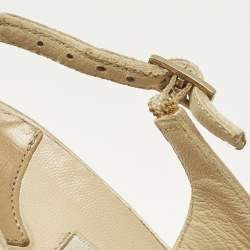 Pre Owned Jimmy Choo Nova Size 39 Beige Satin Peep Toe Slingback Pumps