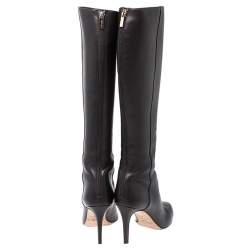 Jimmy Choo Dark Brown Leather Knee Boots Size 37.5 