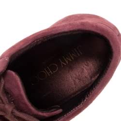 مملوكة مسبقًا حذاء رياضي جيمي تشو "ميامي" رباط علوي سويدي و غليتر وردي مقاس 38