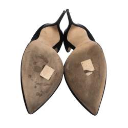 Pre Owned حذاء كعب عالي جيمي تشو "لوسي" طراز دورسي مقدمة مدببة و سير كاحل سويدي أسود مقاس 40