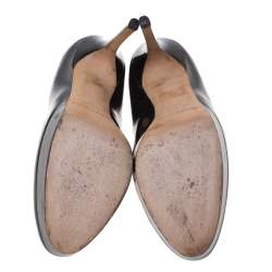 Pre Owned Jimmy Choo Black Patent Leather Alex Platform Pumps Size 39