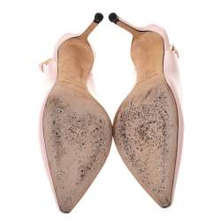 Pre Owned Jimmy Choo Pink Patent Leather Erin Slingback Sandals Size 36