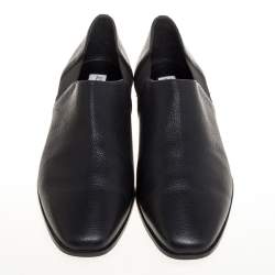 Jimmy Choo Black Leather And Elastic Glint Slip On Loafer Size 41