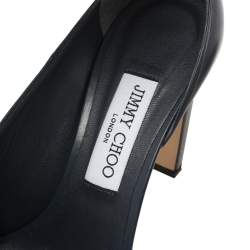 Pre Owned Jimmy Choo Blue Leather D'orsay Ankle Strap Open Toe Sandals Size 40