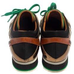 مملوكة مسبقًا Jimmy Choo Multicolor Canvas and Leather London Sneakers Size 39