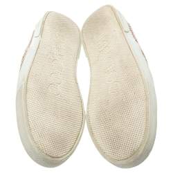 Pre Owned Jimmy Choo Brown Snakeskin Embossed Brooklyn Slip On Sneakers Size 38