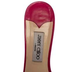 Jimmy Choo Pink Leather Slide Sandals Size 41