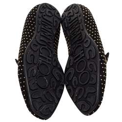 Jimmy Choo Black Suede Studded Loafers Size 38