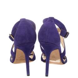 مملوكة مسبقًا صندل جيمي تشو سير سويدي بنفسجي مقاس 41.5