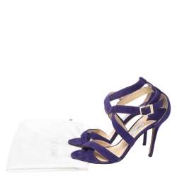 مملوكة مسبقًا صندل جيمي تشو سير سويدي بنفسجي مقاس 41.5