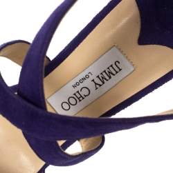 مملوكة مسبقًا صندل جيمي تشو سير سويدي بنفسجي مقاس 41.5