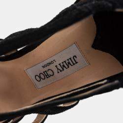Jimmy Choo Black Suede Strappy Sandals Size 41