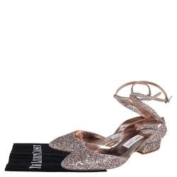 Jimmy Choo Glitter Micky Ankle Strap Sandals Size 39
