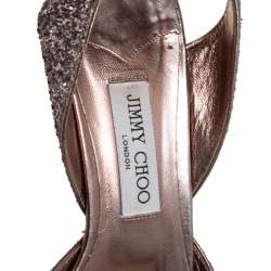 Jimmy Choo Glitter Micky Ankle Strap Sandals Size 39
