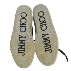 مملوكة مسبقًا Jimmy Choo Camouflage Printed Pony Hair Belgravia High Top Sneakers Size 43