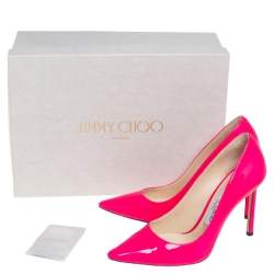 Pre Owned Jimmy Choo Pink Patent Leather Romy Pumps Size 36