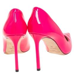 Pre Owned Jimmy Choo Pink Patent Leather Romy Pumps Size 36