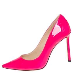 Pre Owned Jimmy Choo Pink Patent Leather Romy Pumps Size 36