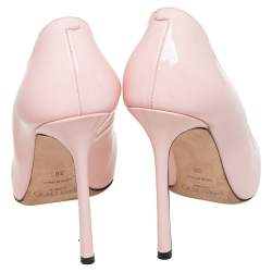 Pre Owned Jimmy Choo Beige Patent Leather Romy Pumps Size 36