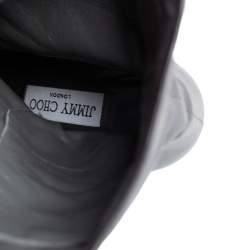 Pre Owned حذاء رياضي جيمي تشو داينو جلد رصاصي مقاس 37