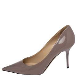 Pre Owned Jimmy Choo Lilac Patent Leather Romy Pumps Size 37