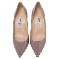 Pre Owned Jimmy Choo Lilac Patent Leather Romy Pumps Size 37