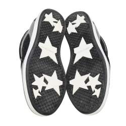 مملوكة مسبقًا حذاء رياضي جيمي تشو ميامي قماش وجلد رصاصي ميتاليك بعنق منخفض مقاس 41