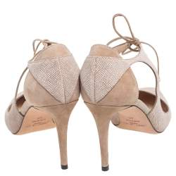 Pre Owned Jimmy Choo Beige Nubuck  Leather Vanessa Pumps Size 40