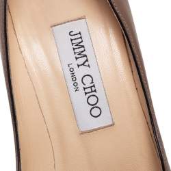 Pre Owned Jimmy Choo Tricolor Patent And Leather Pointed Toe Pumps Size 37