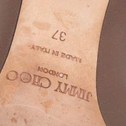 Pre Owned Jimmy Choo Tricolor Patent And Leather Pointed Toe Pumps Size 37