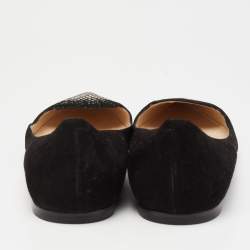 Pre Owned Jimmy Choo Black Suede Attila Ballet Flats Size 42
