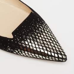 Pre Owned Jimmy Choo Black Suede Attila Ballet Flats Size 42