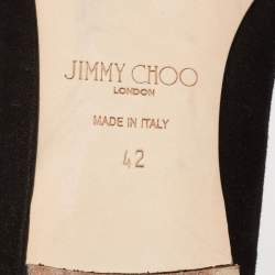 Pre Owned Jimmy Choo Black Suede Attila Ballet Flats Size 42