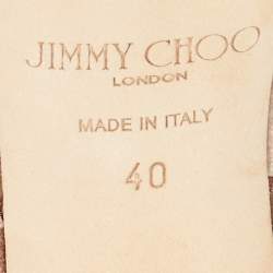 Pre Owned Jimmy Choo Dark Dusty Pink Velvet Molly Sandals Size 40