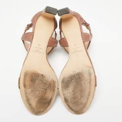 Pre Owned Jimmy Choo Dark Dusty Pink Velvet Molly Sandals Size 40