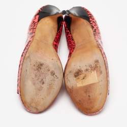 Pre Owned Jimmy Choo Pink Leopard Print Patent Leather Gesture Platform Pumps Size 40