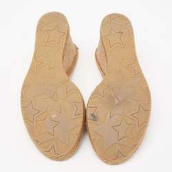 مملوكة مسبقًا صندل إسبادريل جيمي تشو ألمر 105 نعل فينيل وجلد وردي كعب روكي مقاس 40