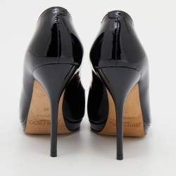 Pre Owned Jimmy Choo Black Patent Leather Anouk Pointed Toe Pumps Size 36