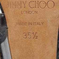 Jimmy Choo Multicolor Python/Calfhair and Leather Sandals Size 35.5