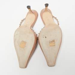 Pre Owned Jimmy Choo Dusty Pink Leather Ros Mule Sandals Size 41