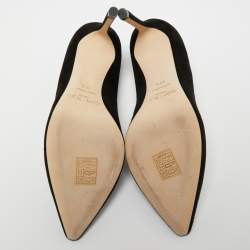 Pre Owned Jimmy Choo Black Suede Romy Pumps Size 35.5