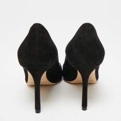Pre Owned Jimmy Choo Black Suede Romy Pumps Size 35.5