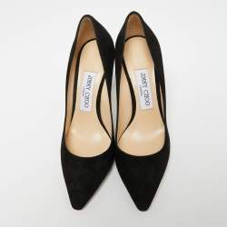 Pre Owned Jimmy Choo Black Suede Romy Pumps Size 35.5