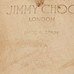 Pre Owned Jimmy Choo Plum Coarse Glitter Nanda Flat Slides Size 40