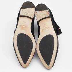 Pre Owned Jimmy Choo Black Suede Malice Ankle Length Boots Size 38.5