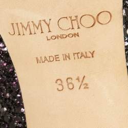 مملوكة مسبقًا Jimmy Choo Two Tone Coarse Glitter Romy  Pumps Size 36.5
