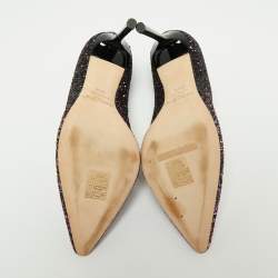 مملوكة مسبقًا Jimmy Choo Two Tone Coarse Glitter Romy  Pumps Size 36.5