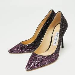 مملوكة مسبقًا Jimmy Choo Two Tone Coarse Glitter Romy  Pumps Size 36.5