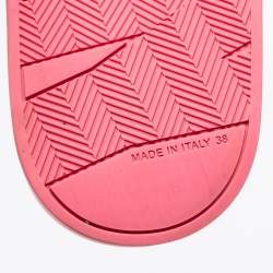 Jimmy Choo Pink Rubber Flat Slides Size 38